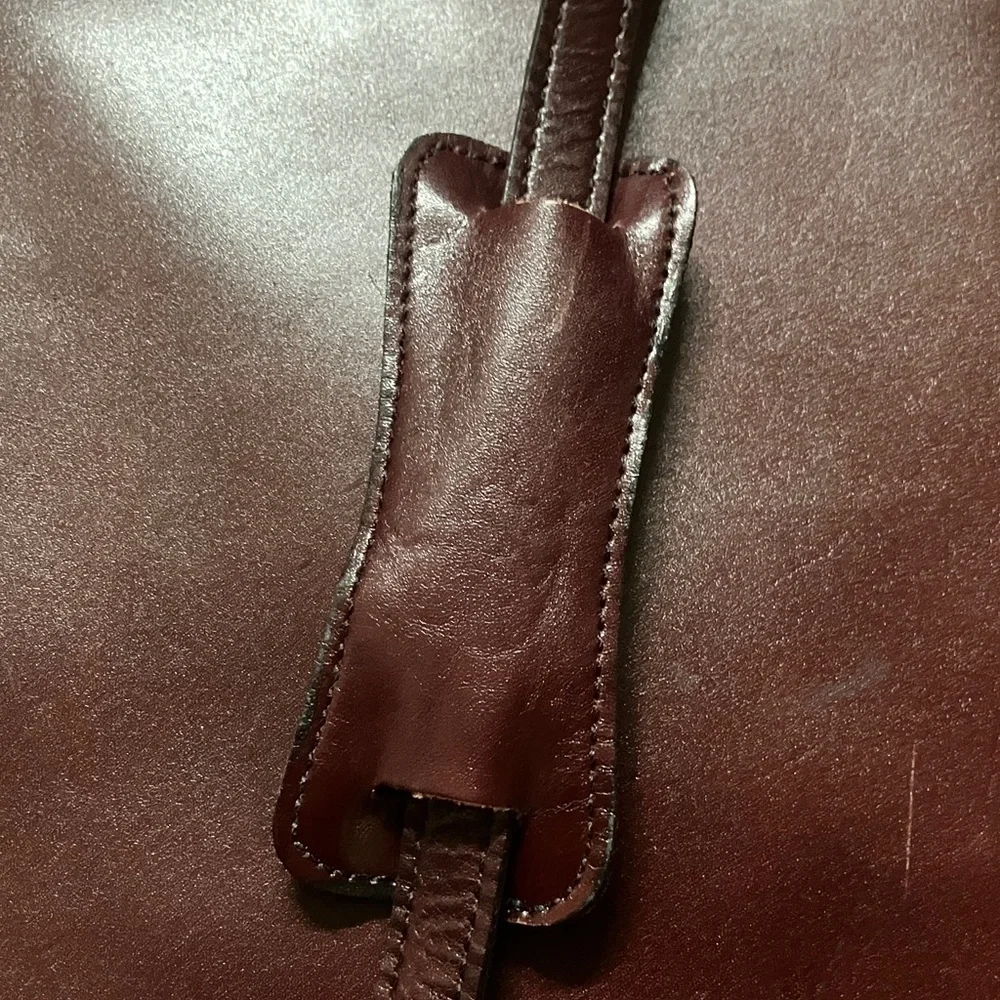 Vintage burgundy Leather portfolio Bag
